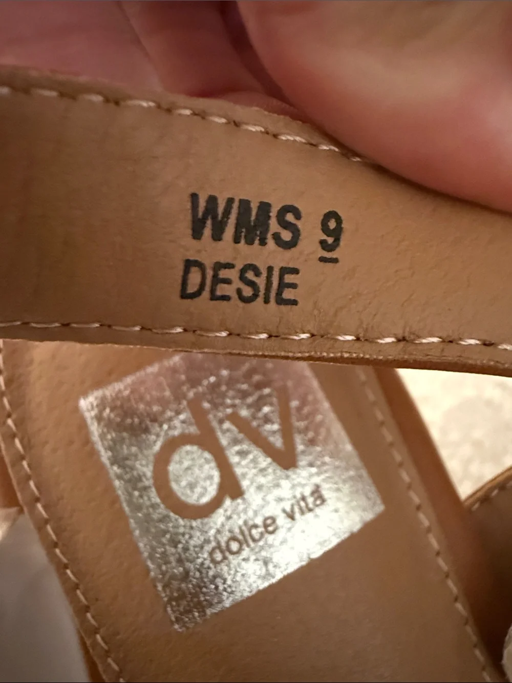 dv by Dolce Vita Tan Leather Crisscross Slingback Sandals